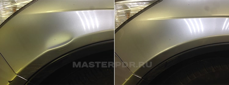 Удаление вмятин без покраски на Honda CR-V до и после