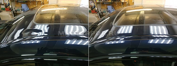 Удаление вмятин без покраски на BMW X5 до и после